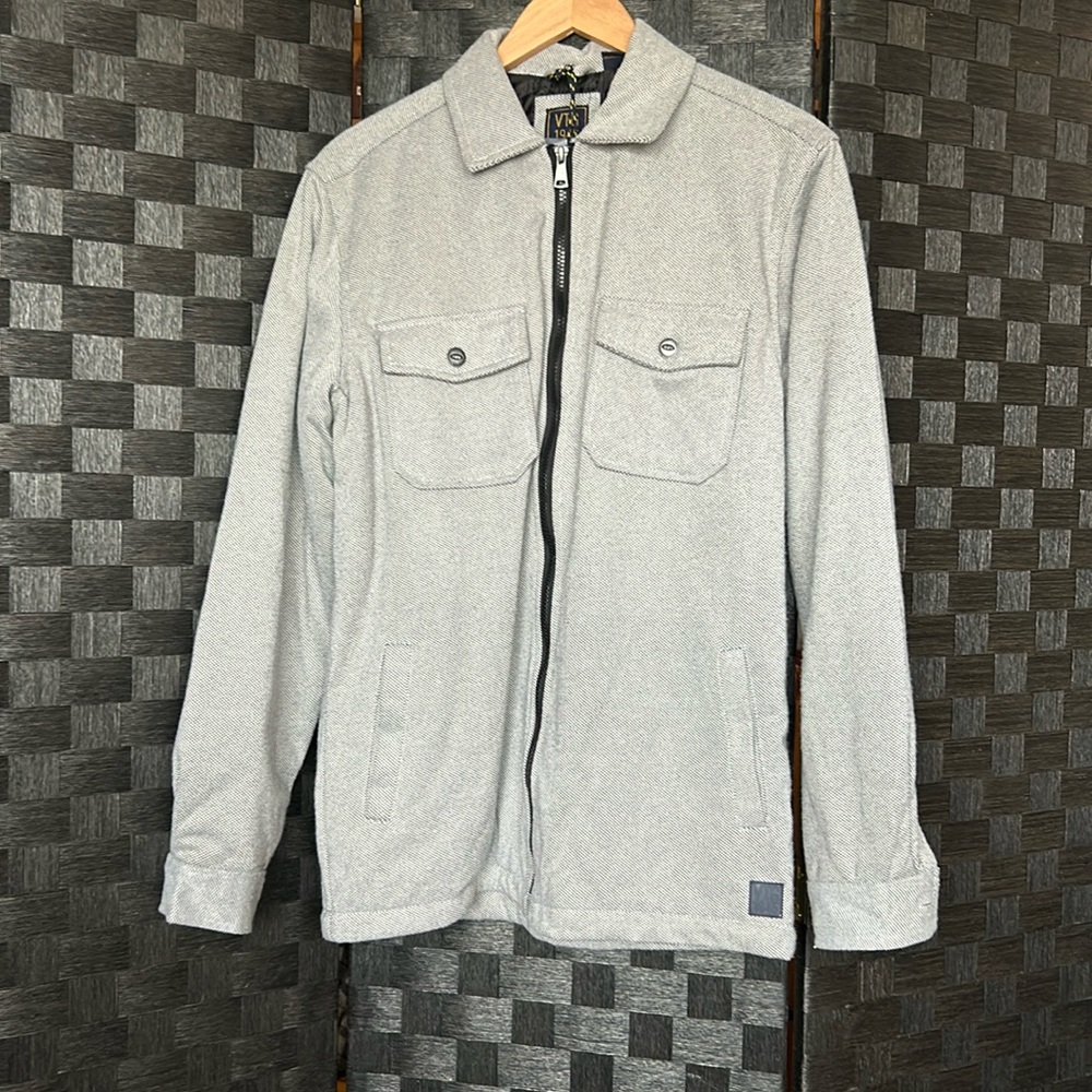 NWT Vrg 1946 Zippered Medium Weight Jacket Quilted Lining Mens Medium Grey